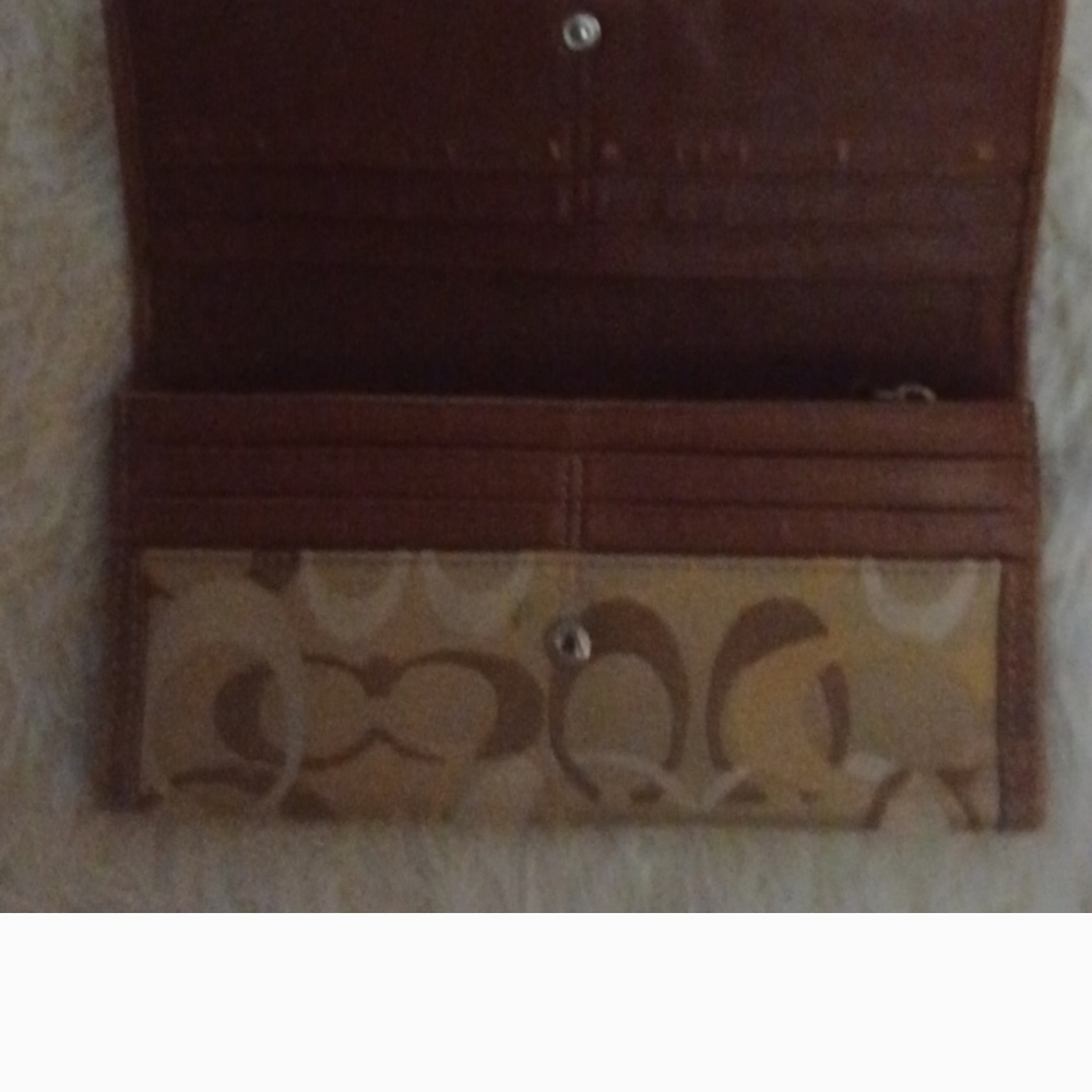 COACH Vintage Tan and Brown Signature Wallet ⭐️PROJECT⭐️ - Picture 7 of 7